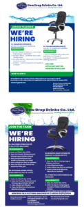 Read more about the article Various Jobs at Dew Drop Drinks Co. Ltd December, 2023
