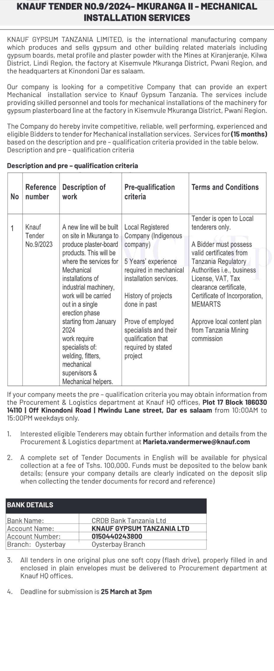 Read more about the article Invitation For Bids at KOICA March, 2024